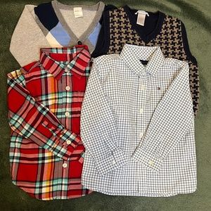 2 years old boy, set of 4tops. H&M/JANIE and JACK/TOMMY HILFIGER/GAP